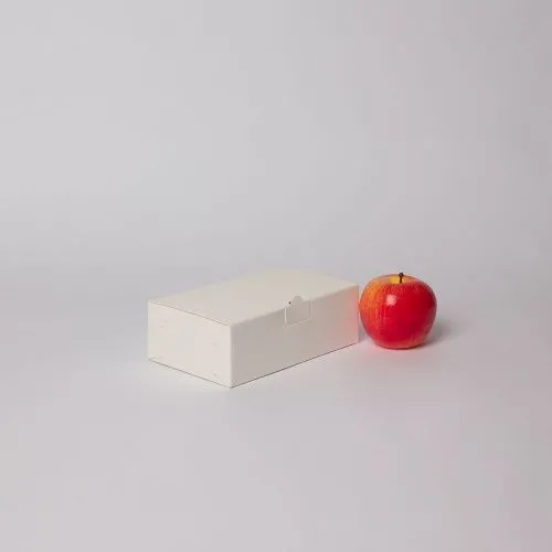 Коробка ланч-бокс 18x6x15, белый, картон