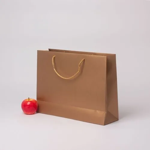 Пакет 41x31x12, бронзовый, меловка