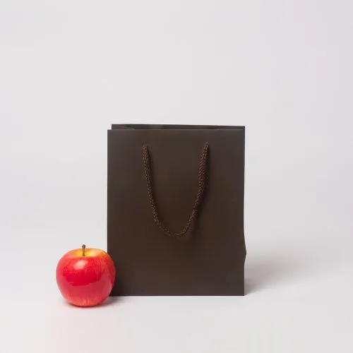 Пакет 19x23x9, шоколадный, меловка