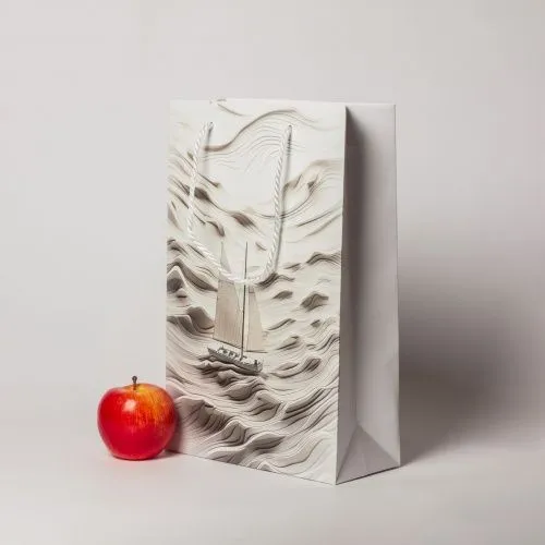 Пакеты бумажные, 23x36x10, белый, меловка