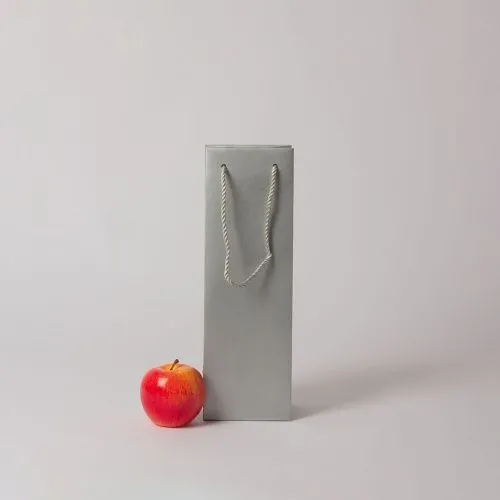 Пакет 11x34x9, серебро,витой шнур, картон VIP