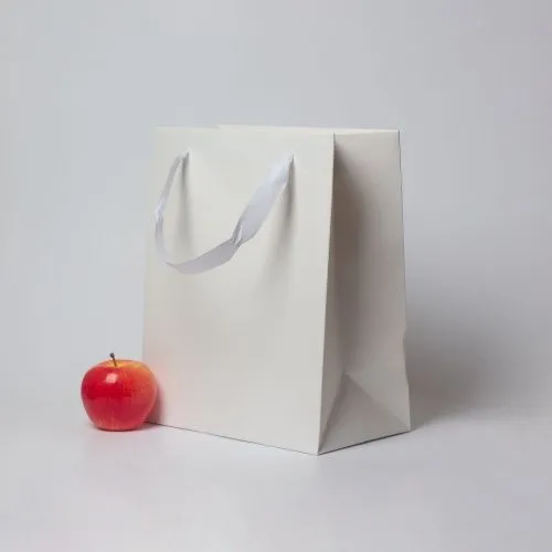 Пакеты бумажные, 26x32x14, белый матовый