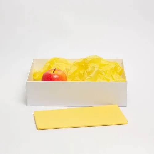 Бумага упаковочная тишью, лимон, в листах 50 х 65см х 10шт