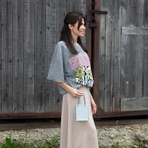 Пакет 11x15x6, серебро, меловка