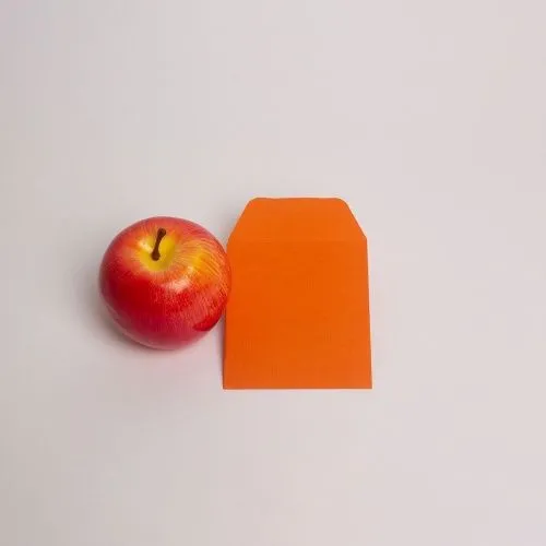 Конверт, 9x10, оранжевый лён