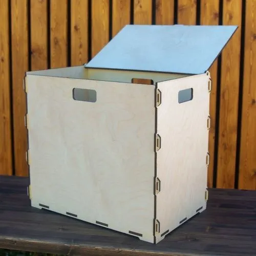 Коробка для хранения из фанеры 55х55х35