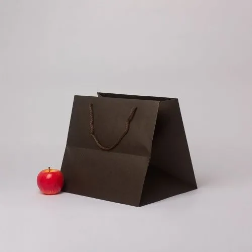 Пакет 33x30x28, шоколадный, плотный крафт