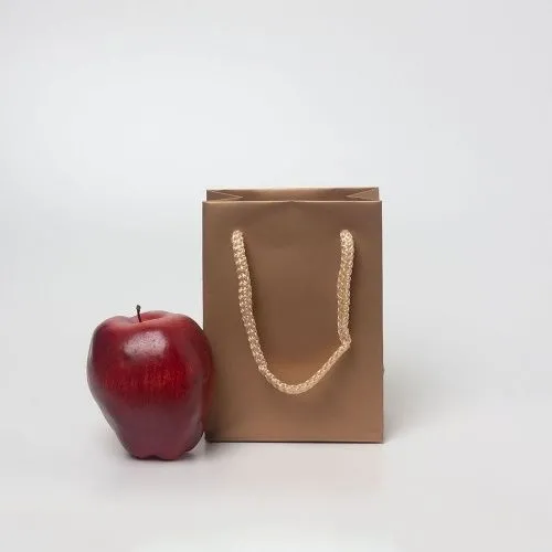 Пакет 11x15x6, бронза, меловка