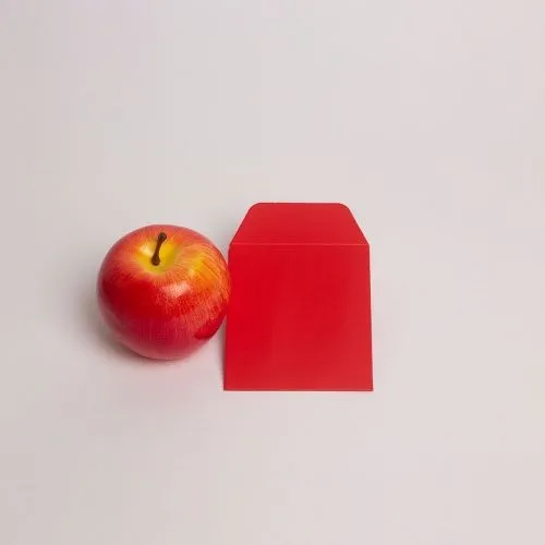 Конверт, 9x10, красный матовый VIP