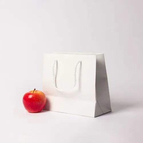 Пакет 23х20х10 белый, плотный крафт