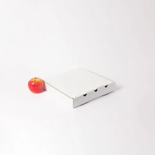 Коробка самосборная для пиццы и пирогов 26х4х26, Т23В бел/бур, без печати, бурый