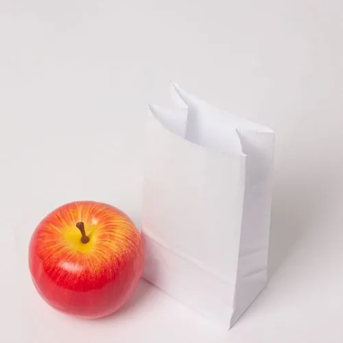 Фасовочный крафт-пакет 8x17x3, белый, крафт