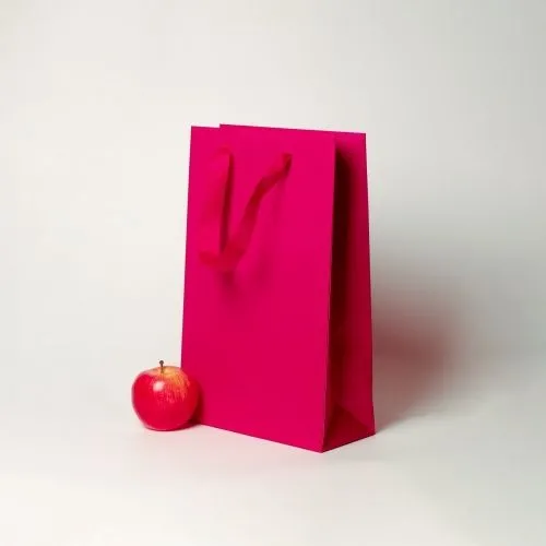 Пакет 23х36х10, пурпурный, меловка