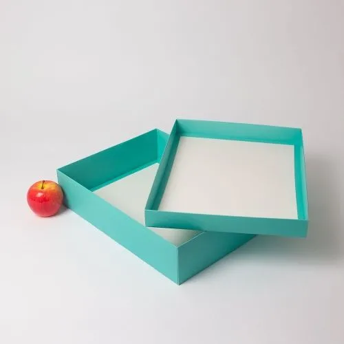 Коробка крышка-дно 40x9x30, тиффани, картон