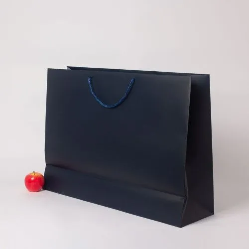 Пакет 70x50x20, темно-синий, меловка