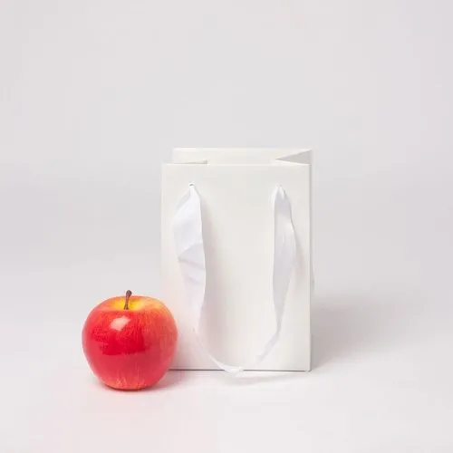 Пакет 13x18x11, белый, лента, картон VIP