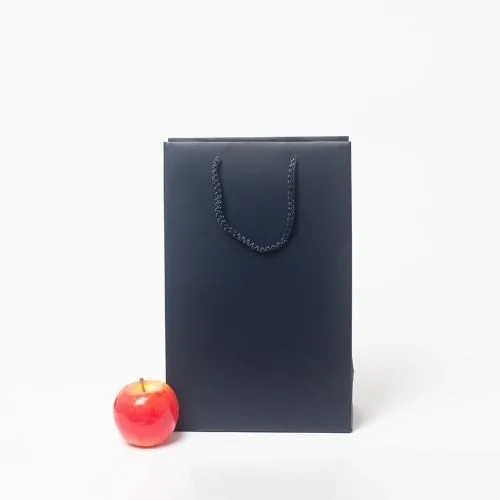 Пакет 23х36х10, темно-синий, меловка