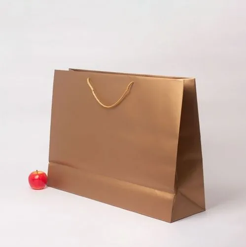 Пакет 70x50x20, бронзовый, меловка