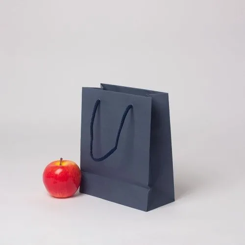 Пакет 19x23x9, тёмно-синий, плотный крафт