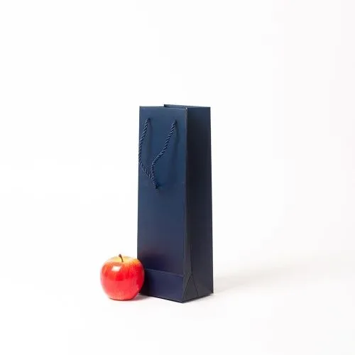 Пакет 11x34x9, тёмно-синий, витой шнур, картон VIP