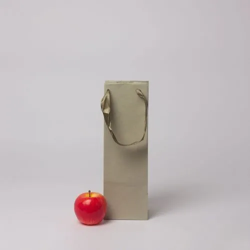 Пакет 11x34x9, светло-оливковый, лента, имитлин VIP