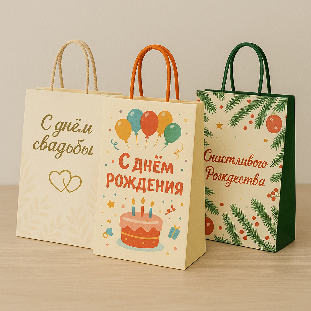 Бумажные пакеты с логотипом